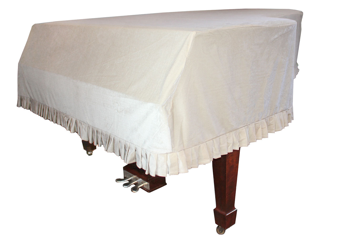 Beige Velvet Piano Cover For Pianos 5'3" to 5'6"