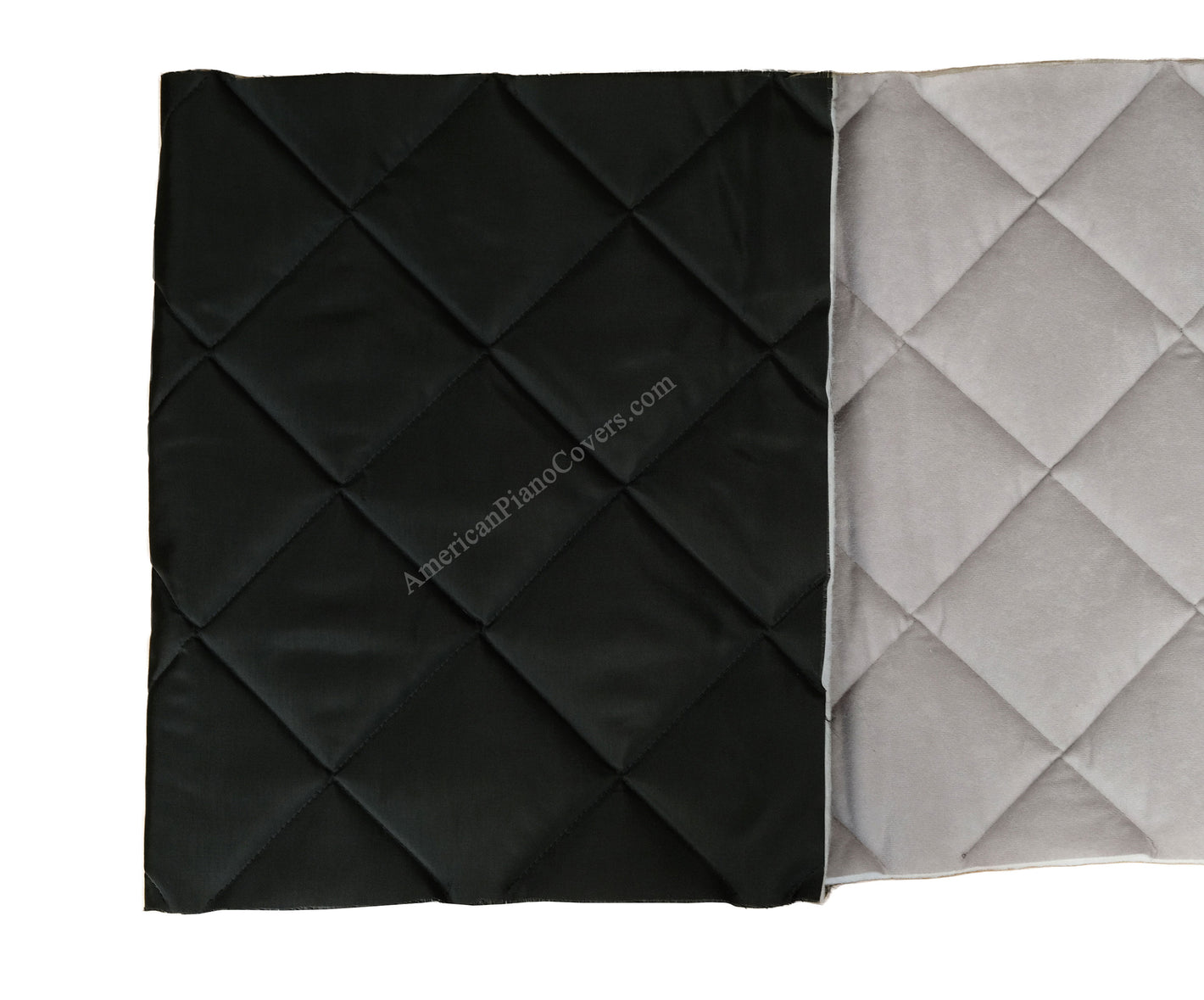 black premium quilted nylon piano cover material