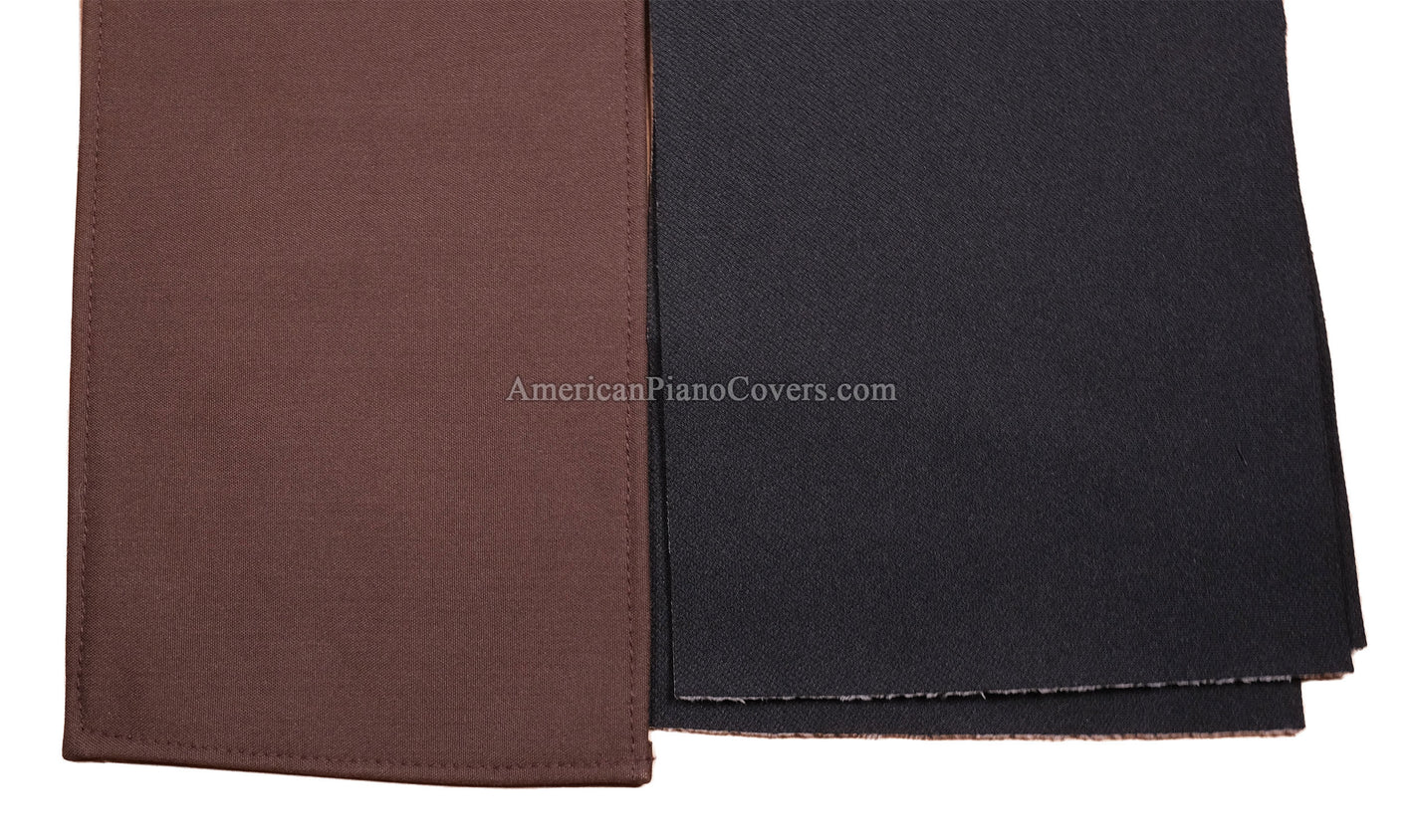 black mackintosh and brown mackintosh piano cover materials