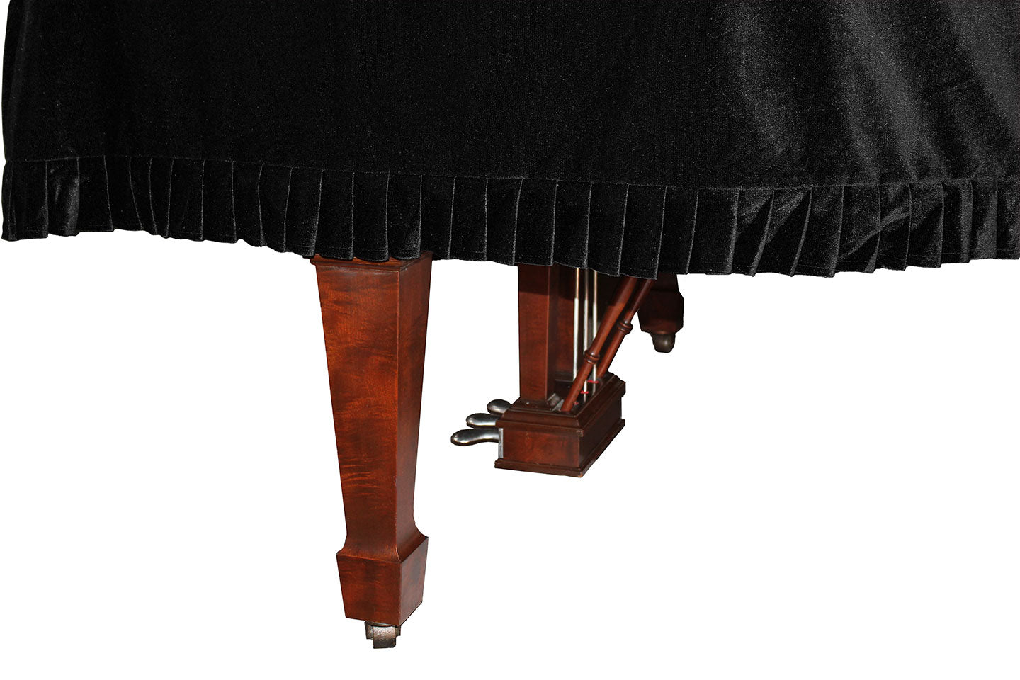 fabric piano cover black velvet