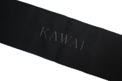 Kawai black felt key cover with black embroidery