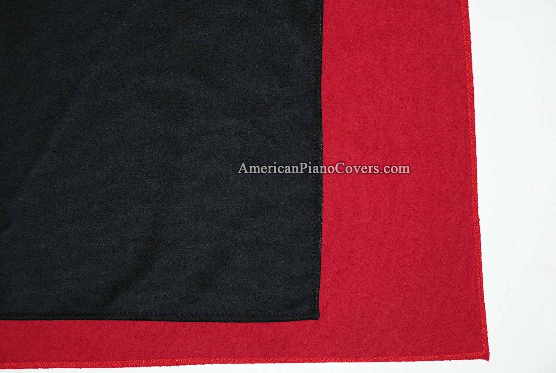piano string cover material options red and black