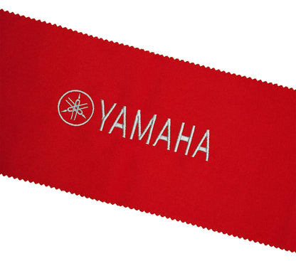 yamaha red felt piano key cover with silver logo embroidery