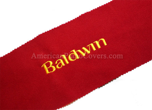Baldwin piano key cover red felt