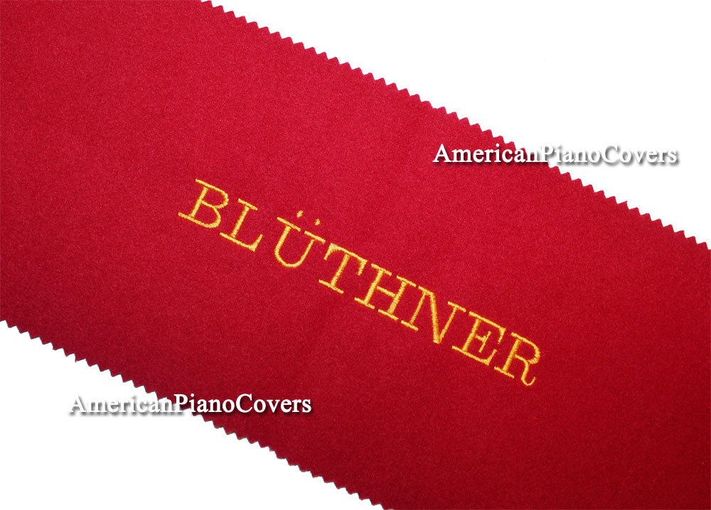 Bluthner piano key cover red felt
