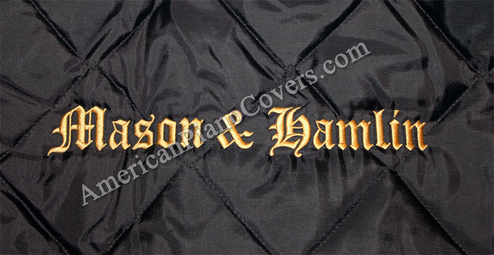 Mason and Hamlin piano cover with embroidery