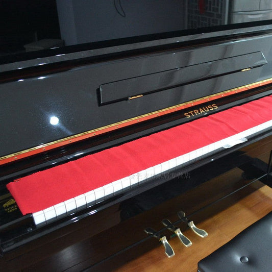 Piano Key Cover Red Felt Fabric