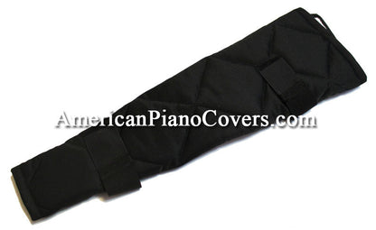 black quilted piano leg wraps