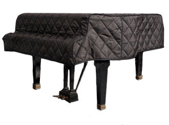 grand piano cover black quited padded