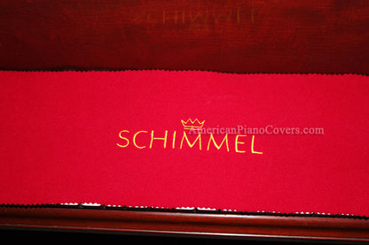 schimmel piano keybard cover red fabric