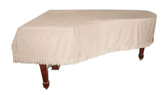 Beige Velvet Piano Cover For Pianos 5'10" to 6'1"