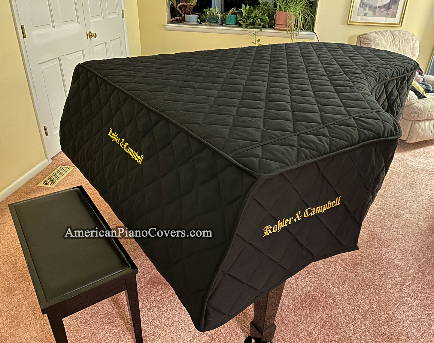 kohler campbell piano cover black quilt