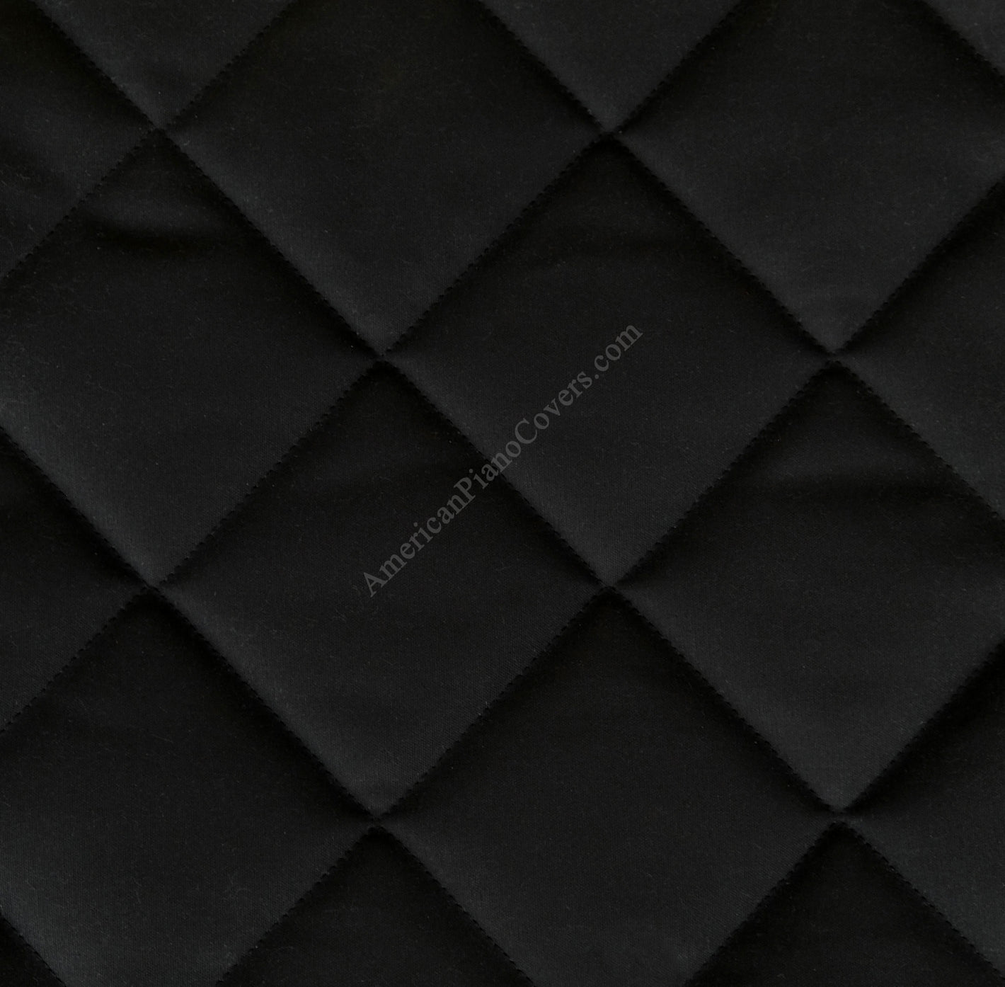 quilted black mackintosh piano cover material