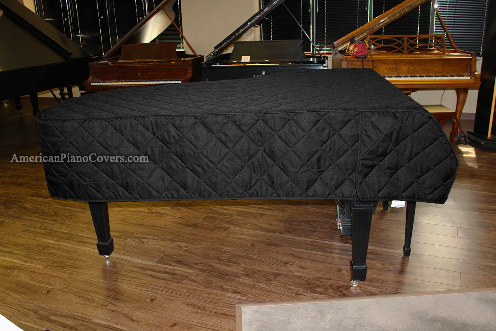 heavy quilted black mackintosh piano cover