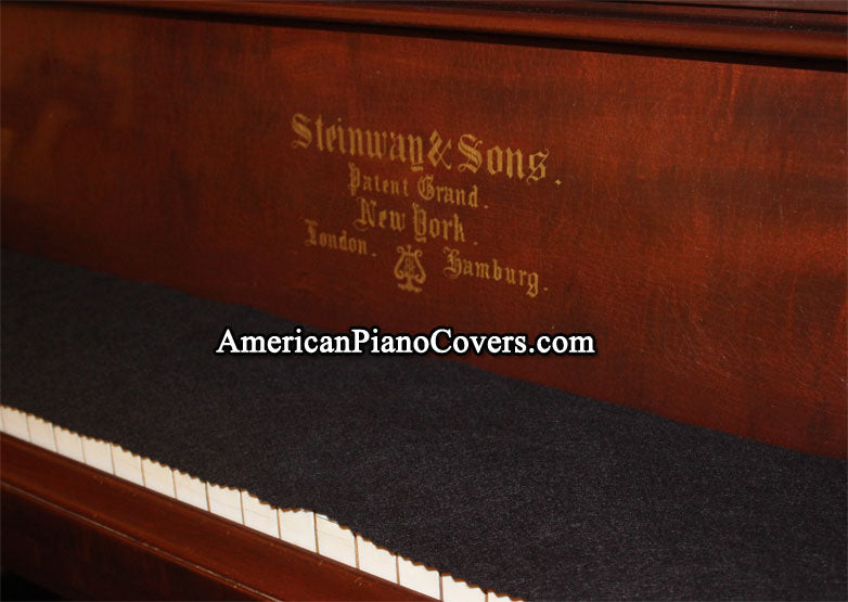 black felt piano key cover